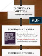 Teaching As A Vocation