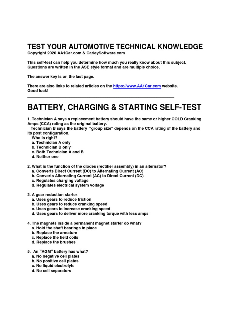 Self-Test Battery Charging Starting | PDF | Direct Current | Hybrid Vehicle