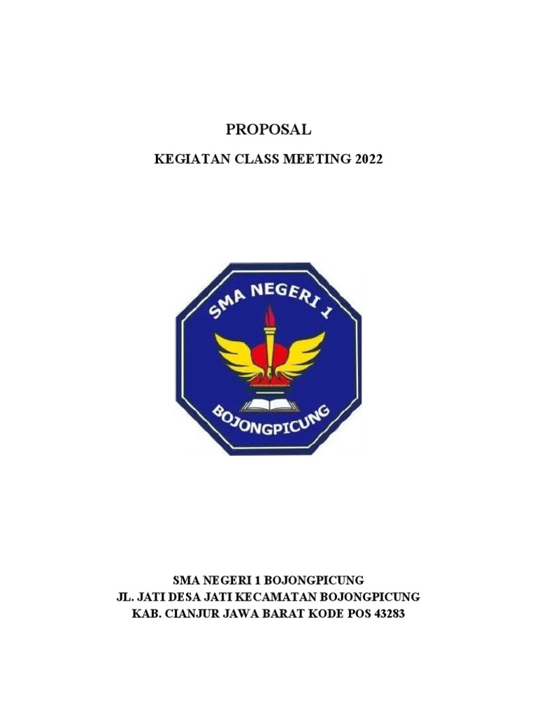 Proposal Class Meeting SMA 2022 | PDF | Olahraga & Rekreasi