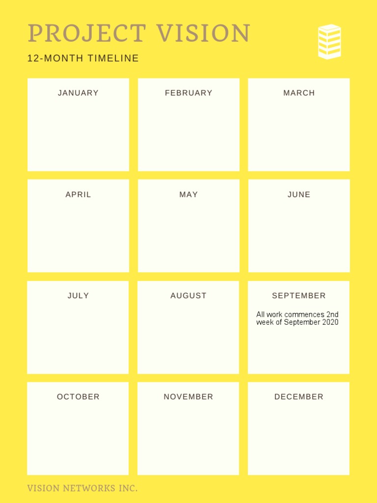 Project Vision - 12 Month Project Planner | PDF