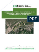 Diseño de control de inundaciones en río Mendihuaca