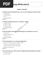 Web Technology (Chapter - JavaScript) Solved MCQs (Set-2)