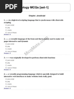 Web Technology (Chapter- JavaScript) Solved MCQs [set-1] McqMate.com 