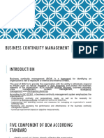 Chapter 9 - Business Continuity Management