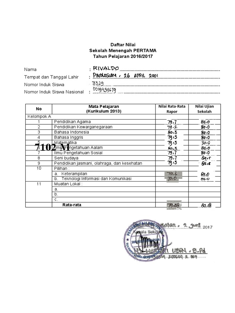 Daftar nilai ijazah smp abang rey inkado makassar pdf