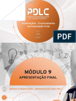 Orientações para apresentação final do PDLC