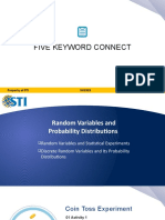 FIVE KEYWORD CONNECT: Random Variables and Probability Distributions