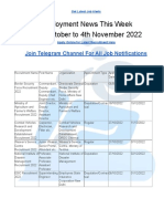 Employment News This Week 29th October To 4th November 2022