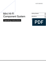 Mini HI-FI Component System: Operating Instructions