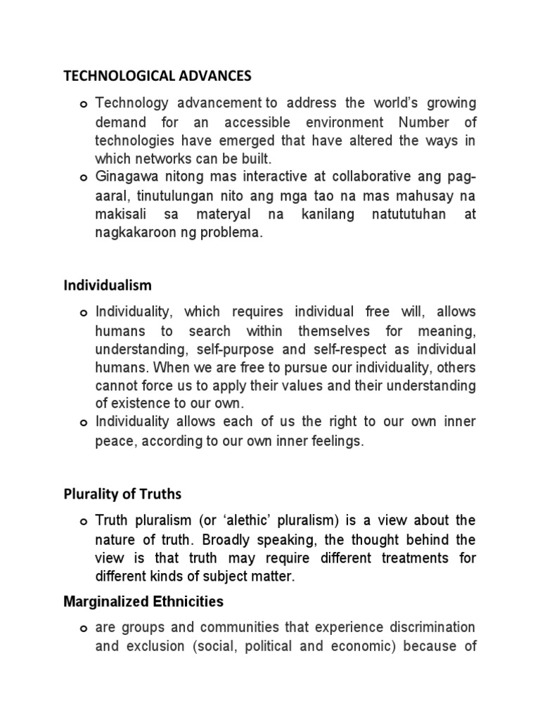 Technological Advances Pdf Identity Social Science Globalization