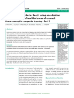 Stratification in Anterior Teeth Using One Dentine Shade and A Predefined Thickness of Enamel A New Concept in Composite Layering - Part I