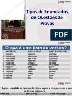 Tipos de Enunciados de Questões de Provas