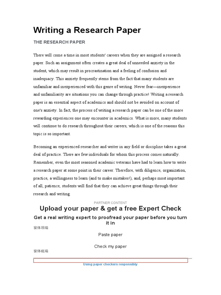 Research Paper Guide for Students | PDF | Academic Publishing | Anxiety