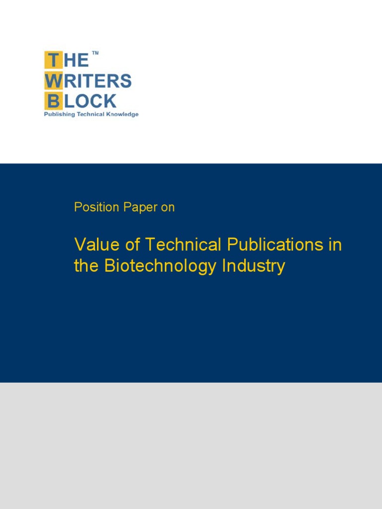 TWB Position Paper Biotechnology Industry | PDF | Documentation ...