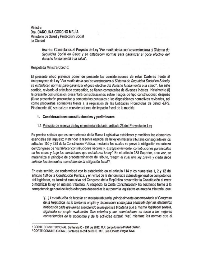 Critica de Ministros A La Reforma A La Salud | PDF