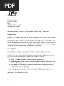 An Open Letter To ERIC Systems On Voter Roll Maintenance and It's Importance To Elections