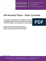 OneNote Templates Access Pass User License