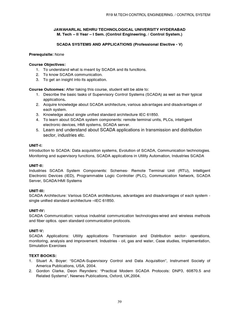 SCADA Systems and Applications Course | PDF | Scada | Programmable ...
