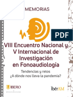Memorias Encuentro VIII Nacional y V Internacional de Investigación en Fonoaudiología Tendencias y Retos ¿A Dónde Nos Lleva La Pandemia