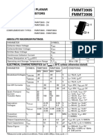 SOT23 PNP and NPN Silicon Planar Switching Transistors Datasheet