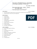 Rajiv Gandhi University of Health Sciences, Karnataka: Prasooti Tantra and Stree Roga - Paper - I (Rs-5) Q.P. CODE: 3041