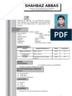 Shahbaz Abbas CV