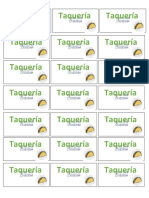Etiquetas Taqueria