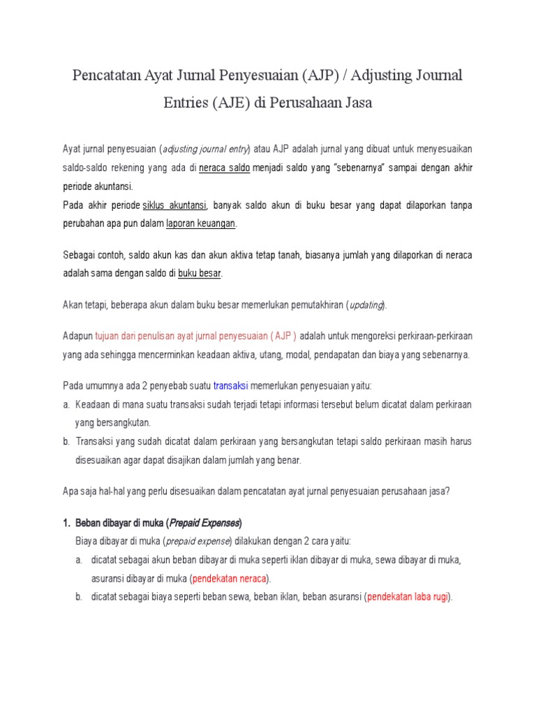 Materi Ayat Jurnal Penyesuaian-1 | PDF