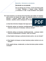 Enchendo ou esvaziando tanque matemática desafio