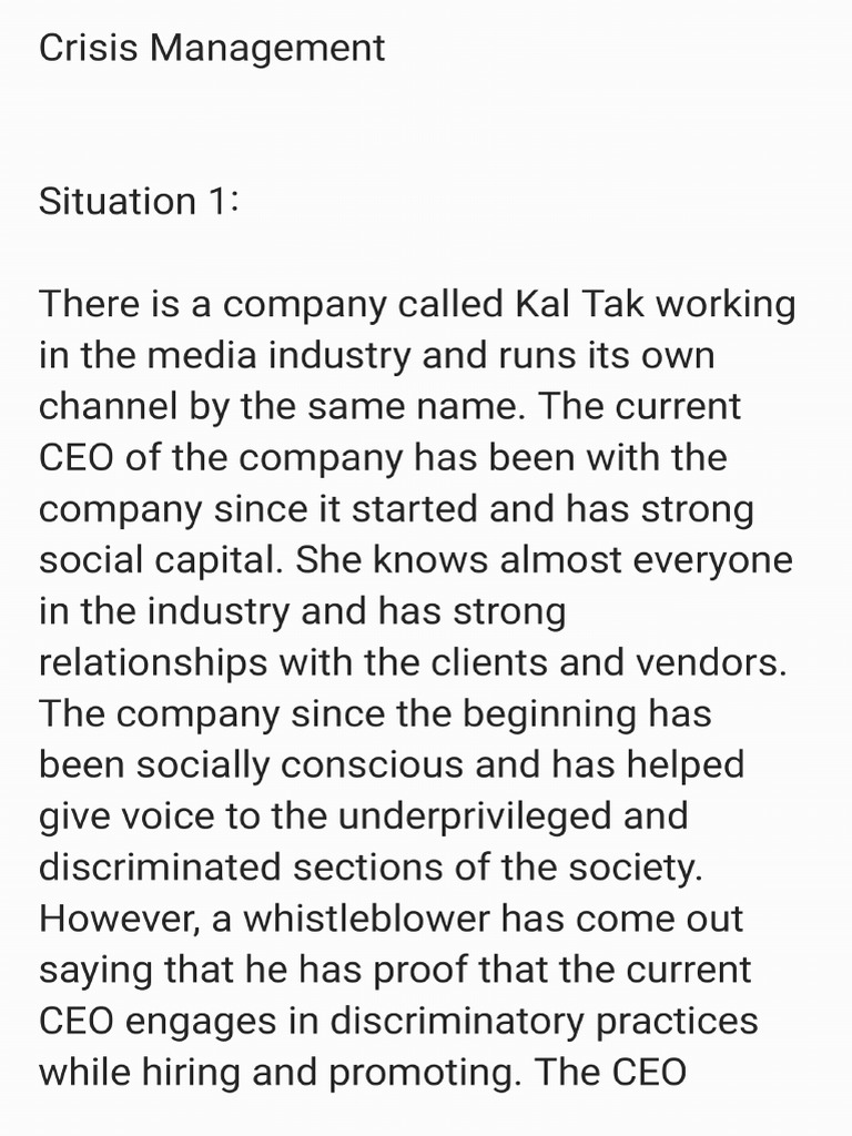 Leadership Crisis PDF