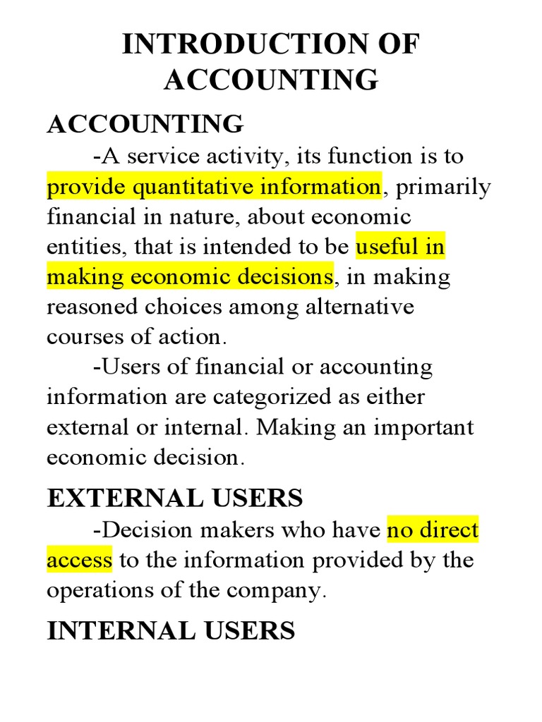 Chapter 1 introduction of accounting pdf debits and credits