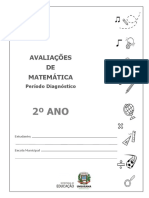 Avaliações de Matemática do 2o Ano para Diagnóstico