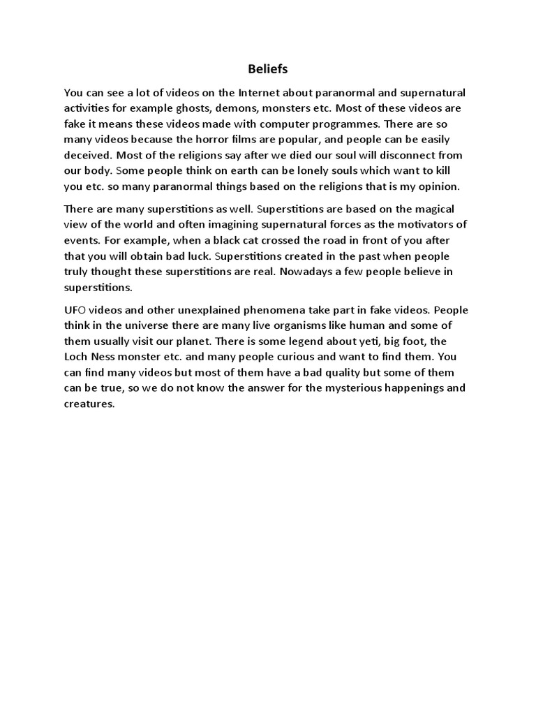 Beliefs PDF