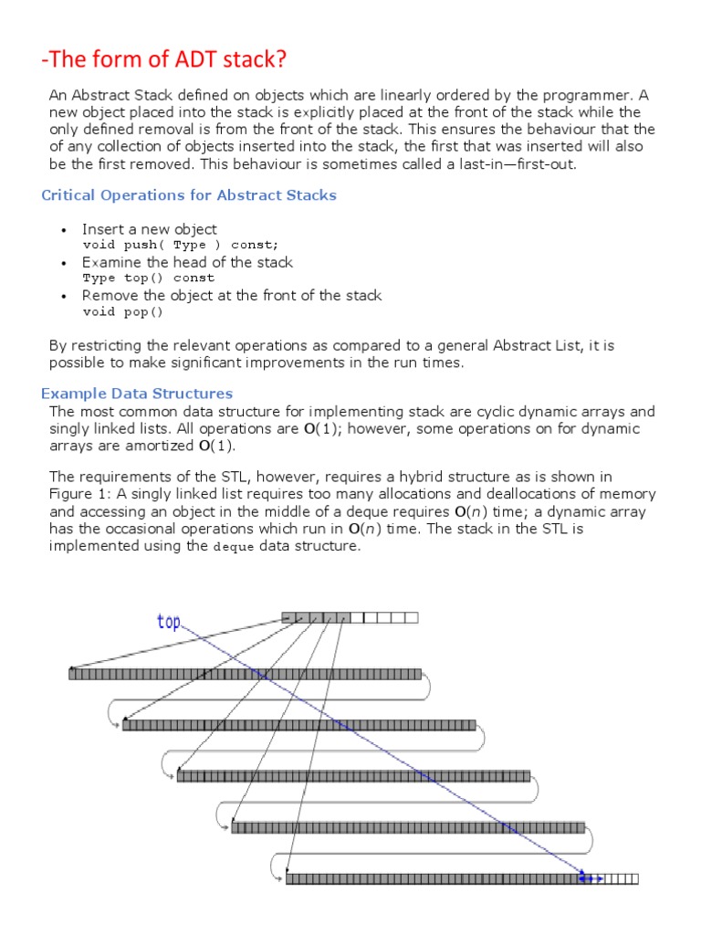 The Form of ADT Stack | PDF | Queue (Abstract Data Type) | Computer Science