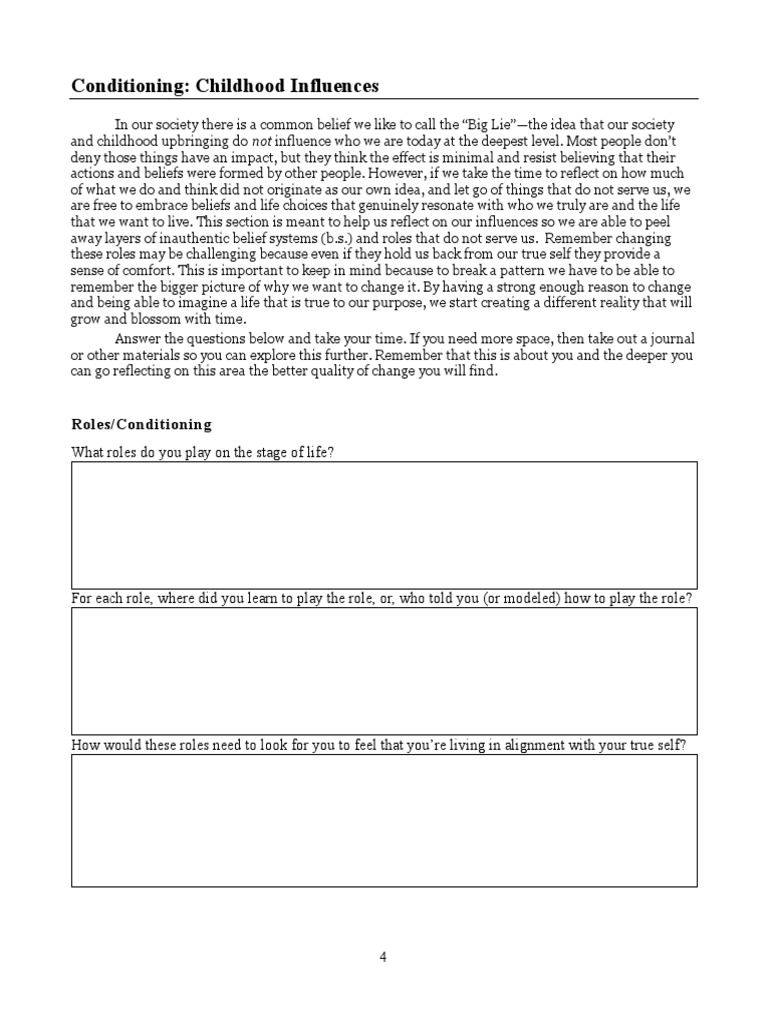 Conditioning Childhood Influences PDF Idea Cognition