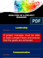 Qualities of A Project Manager