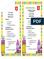 Tematicas de Lengua Castellana Tercero 1P