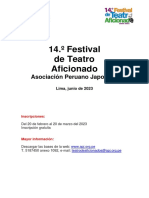 Bases 14 Festivalde Teatro Aficionado