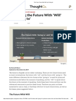 The Future Tense With 'Will' and 'Going To'