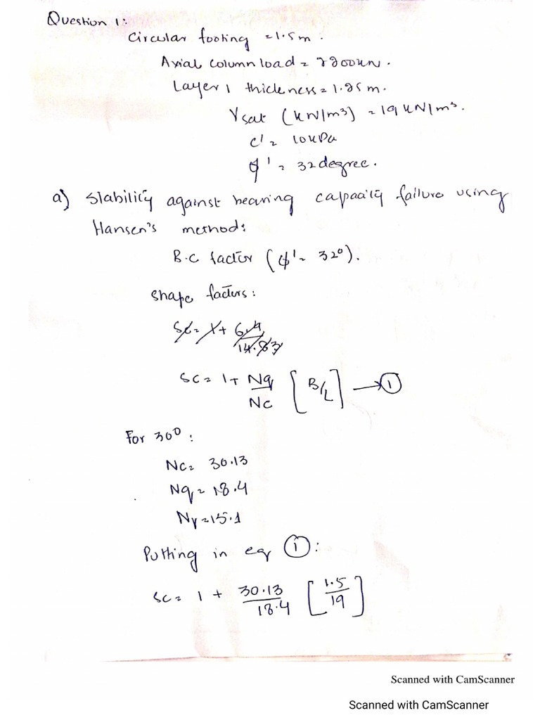 Civil Engineering Problem PDF