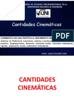 Física - Cantidades Cinemáticas (CepreUni 2019-I)