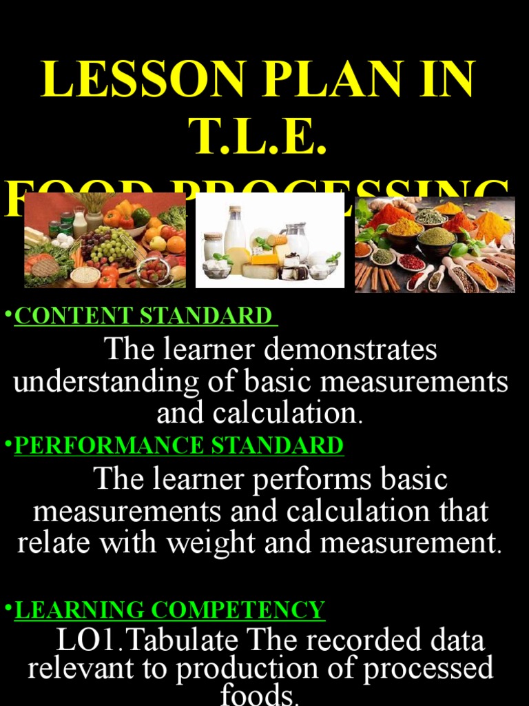 Food Processing Lesson Plan for Grade 9 | PDF | Curing (Food ...