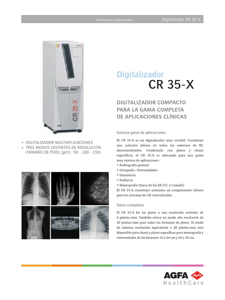 Agfa CR 35-x | Descargar gratis PDF | Mamografía | Píxel