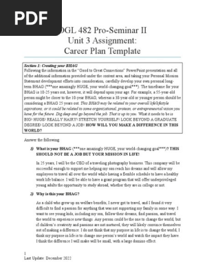 career plan