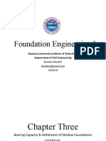 Foundation - HU - Lec - 4 Settlement of Shallow Foundations