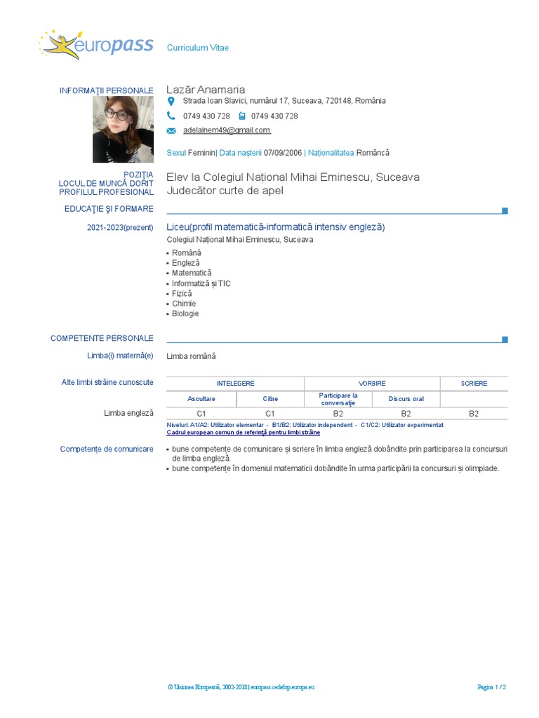 Model CV | PDF