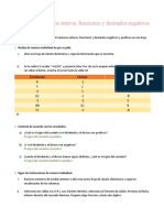 División de números enteros, fracciones y decimales con signo