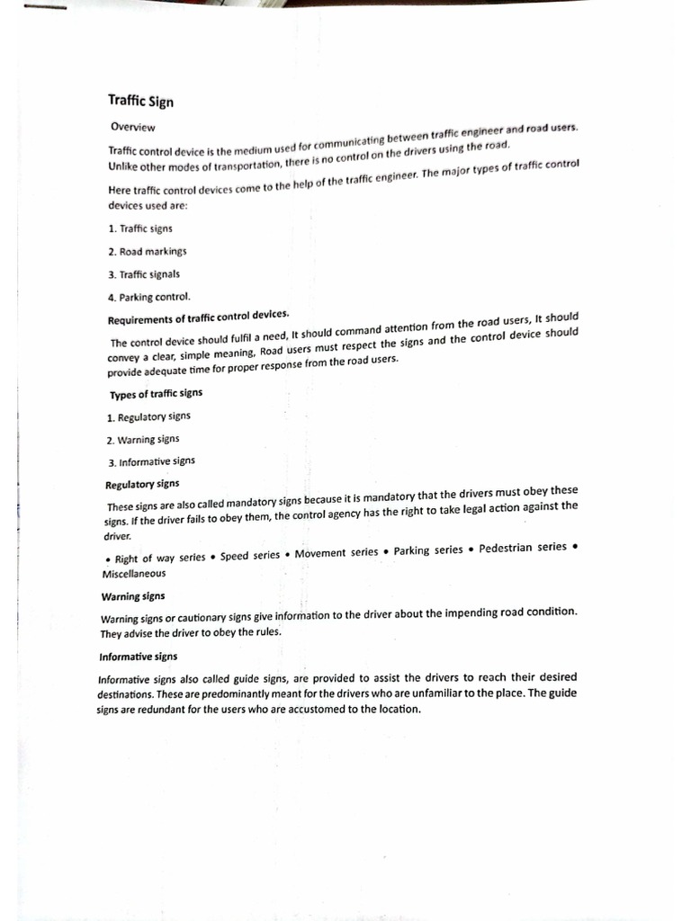 Traffic Signs | PDF