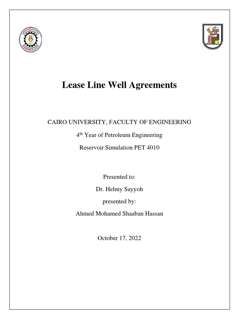 Lease Line Well Agreements | PDF | Lease | Petroleum