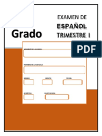 Examen Español Trimestre 2